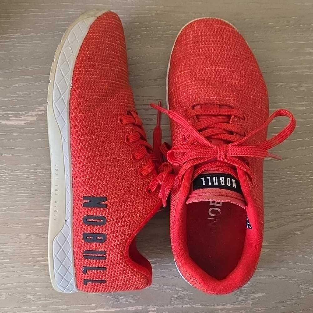 NOBULL Red Knit Trainers
